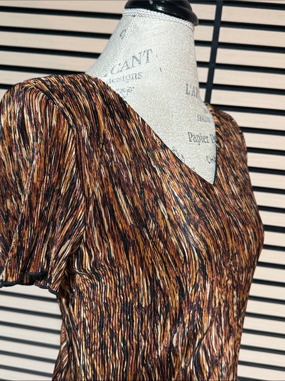 connected apparel Brown Midi Dress